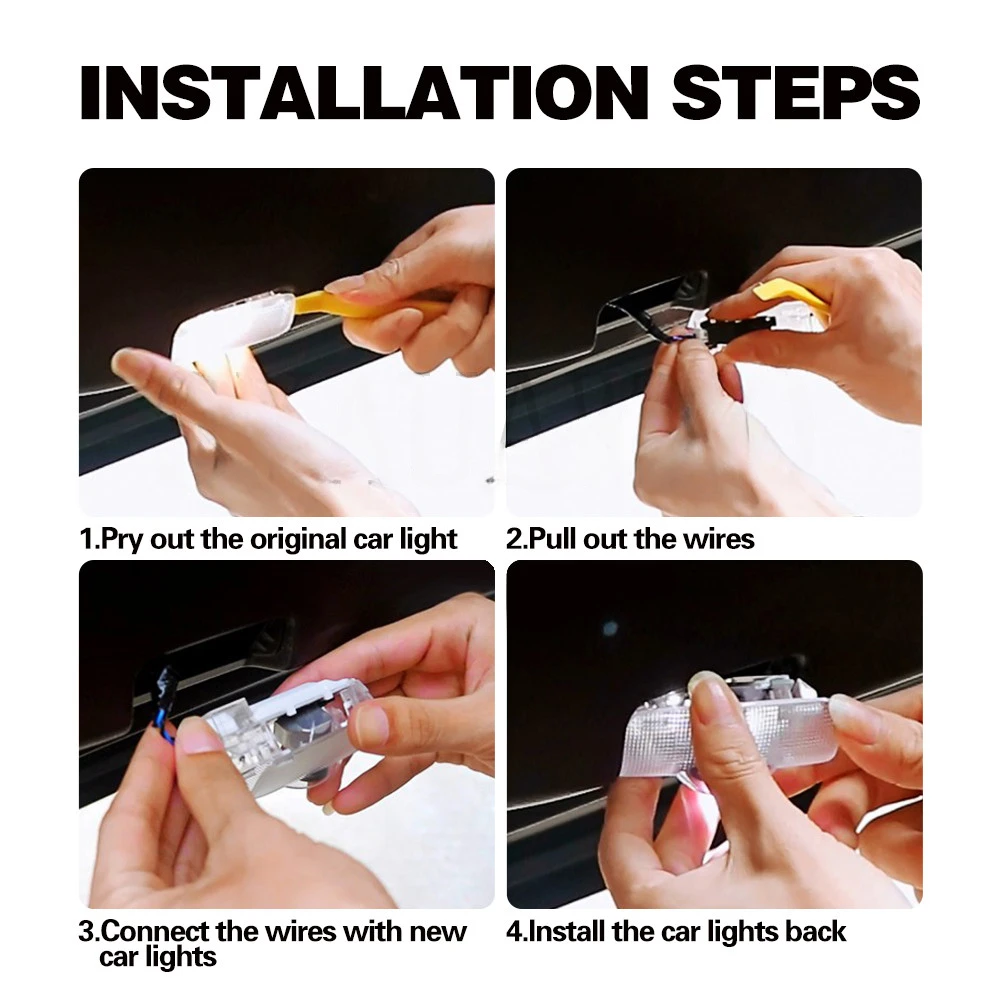 2X светодиодные лампы призрачного теня для дверей автомобиля аксессуары Lexus RX ES GX