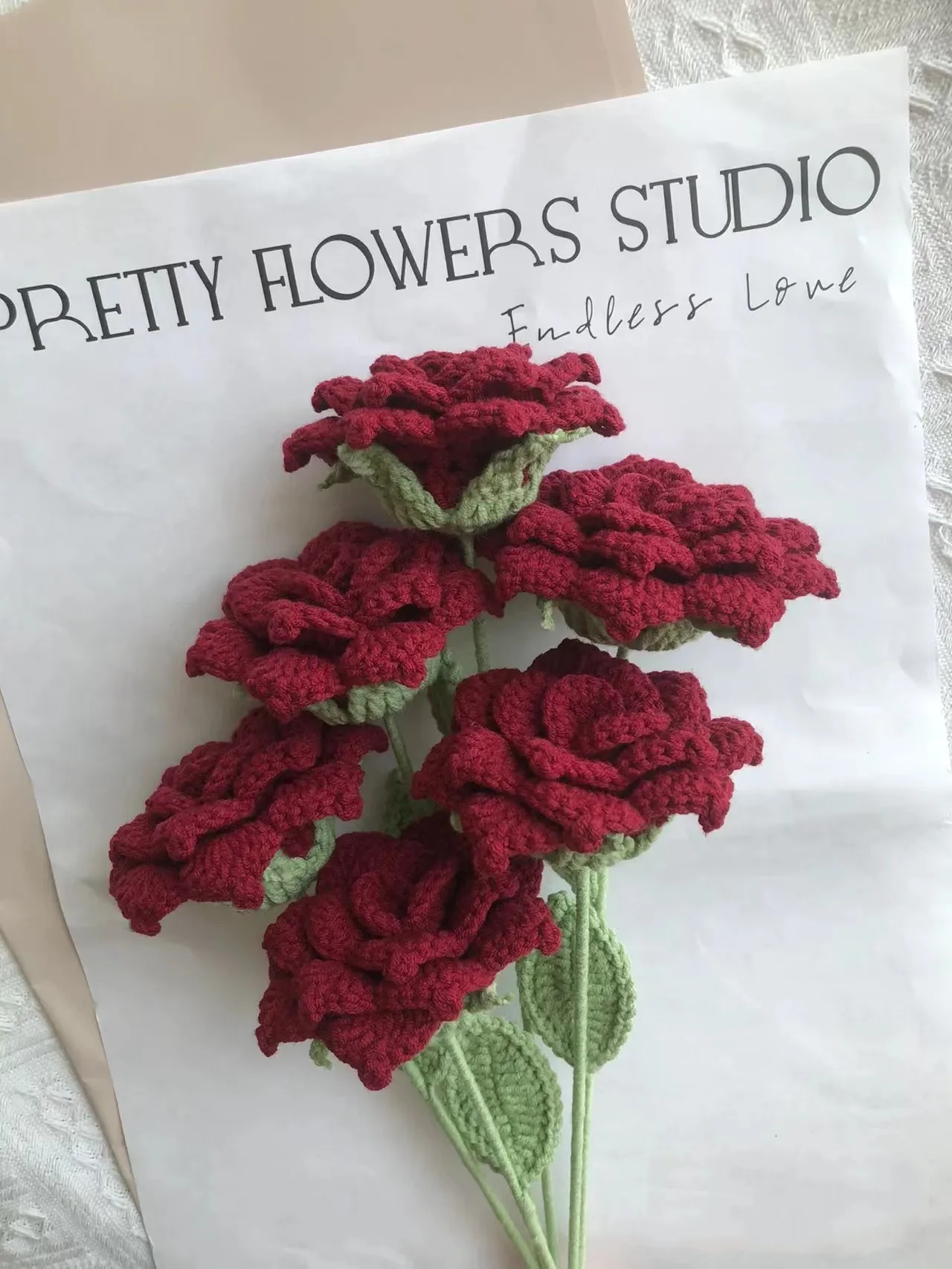 

6 шт. самодельный шерстяной ручной работы заостренный букет розы готовое украшение для дома креативный подарок