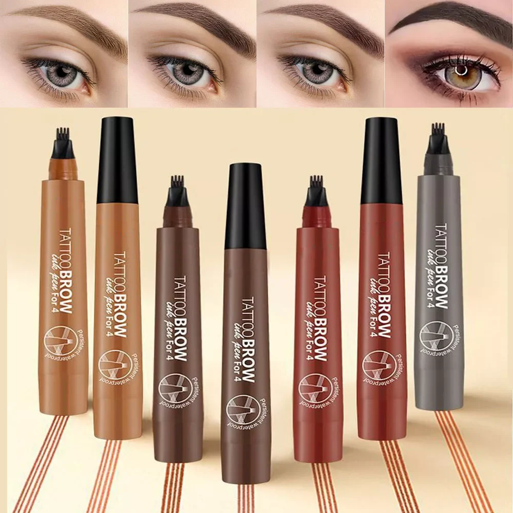 

MB 5 Color 4 Forks Eye Brow pencil Natural Matte Liquid Tint Makeup Lasting Waterproof Eyebrow Tattoo Smudge-proof Cosmetic