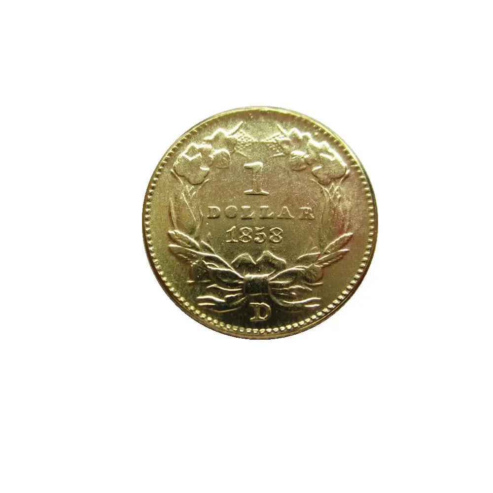 

Копия позолоченной монеты индейской принцессы с большой головой 1858 P/D/S $1