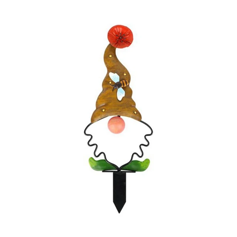 Металлический гном вставка в землю 3D насекомые бабочки декор для сада двора