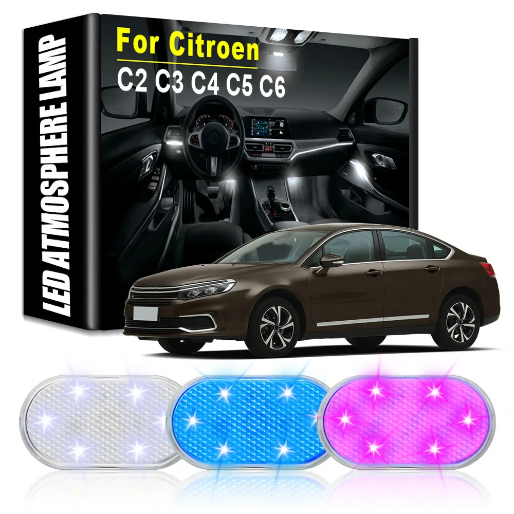 

Car LED Atmosphere Lights Rechargeable Touch led Lamps Car Interior Light Auto Goods Car Accessories for Citroen C2 C3 C4 C5 C6