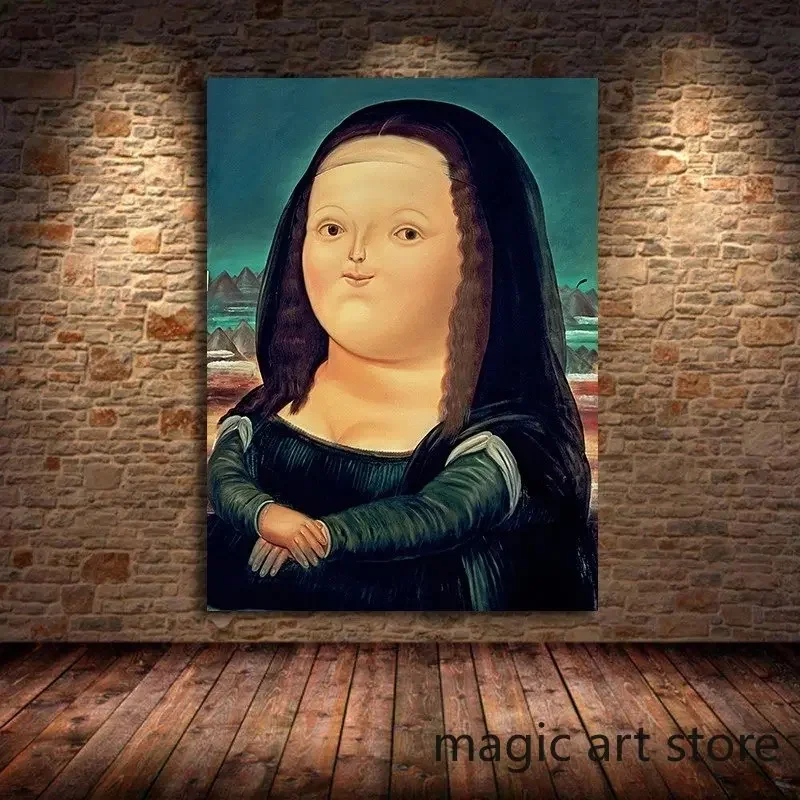 Печать на холсте Мона Лиза Фернандо Ботеро