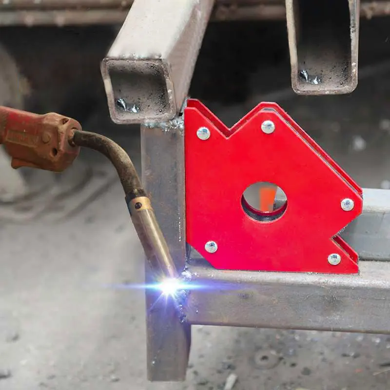 

2PCS/Set Magnetic Red Welding Corner Holder 25LBS Positioner Soldering Locator for Welding Angles Magnetic Welding Magnet Holder