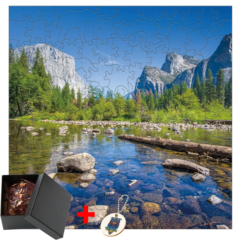 Пейзаж Монтессори деревянный пазл Детские Поделки Семейные интерактивные игры