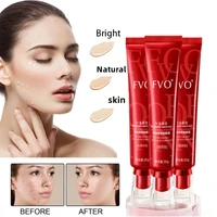 fvo redginseng birds nest liquid foundation oilcontrol waterproof facial makeup concealer moisturizing isolation with free gift
