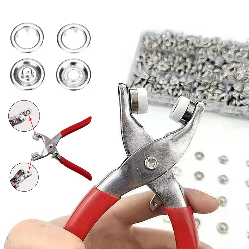 

Five-prong Button Installation Tool Snap Tool Kit Metal Snap Ring Belt Fastening Pliers Clamping Tool Kit For Garment Sewing