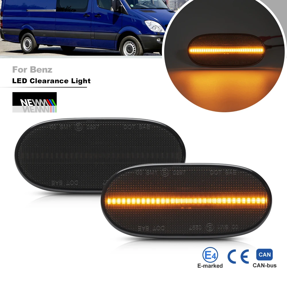 

For Mercedes Benz Sprinter W906 for VW Crafter 2E 2F LED Smoked Lens Position City Lamp Canbus Clearance Light Side Markers