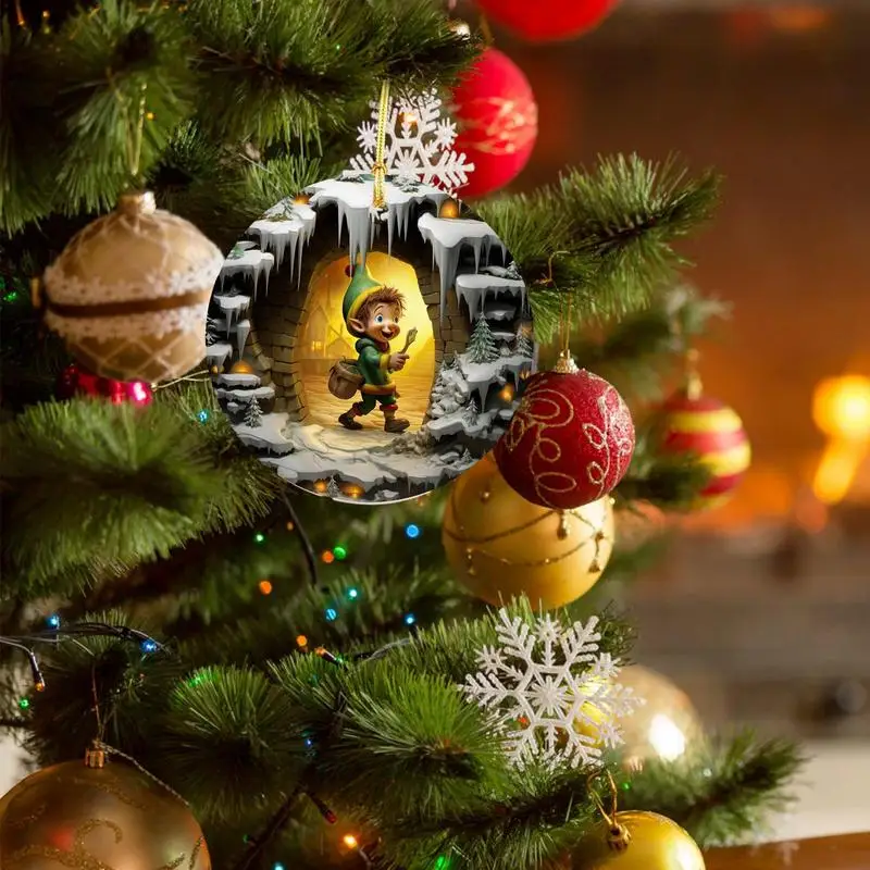 Украшения для рождественской елки акриловые 3D визуальные эффекты