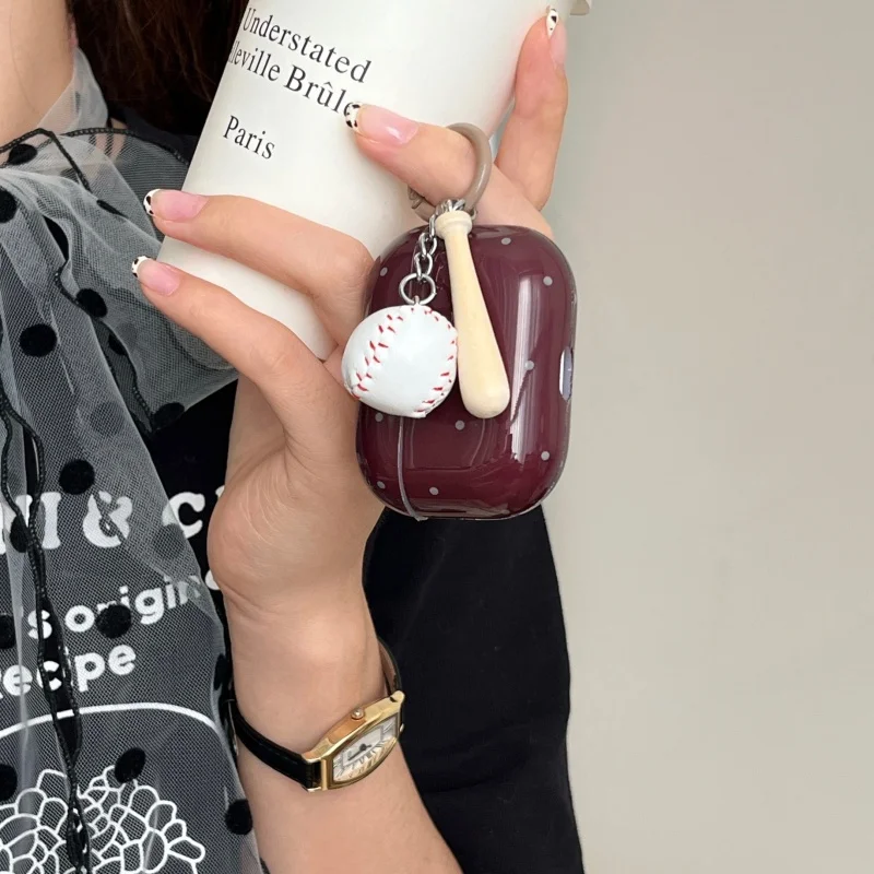 Новый чехол для наушников IMD в красной горошек с бейсбольным крючком Apple Airpods 2 Pro pro