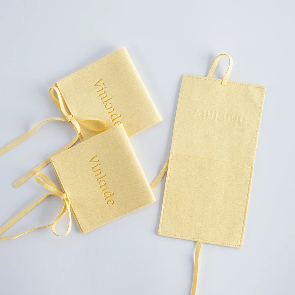 Custom Logo Microfiber Jewelry Packaging Pouches Wedding Favor Gift Candy Bags Cosmetic Makeup Eyelashes Rings Tarot Storage Bag