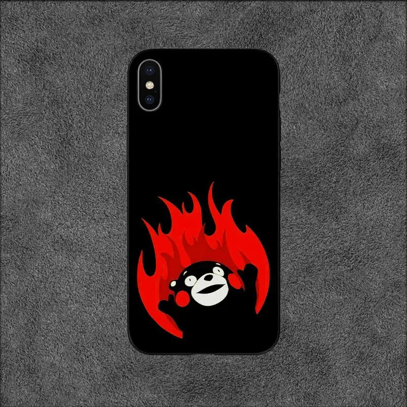 Милый черный чехол Kumamon для телефона iPhone 11 12 Mini 13 14 Pro XS Max X 8 7 6s Plus 5 SE XR - купить по