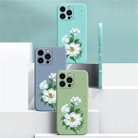 for iphone 13 11 12 pro x xr xs max case luxury original liquid flowers silicone for iphone 7 8 plus shockproof soft back cover