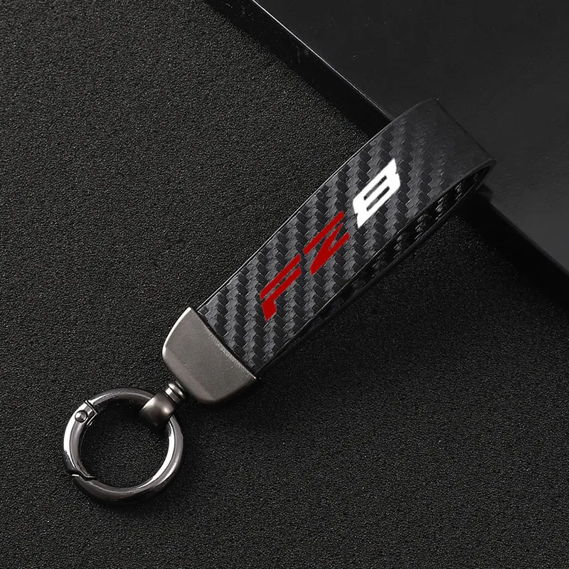 

New fashion motorcycle carbon fiber leather rope Keychain key ring For YAMAHA FZ1 FZ6 FZ8 FAZER FZ 1 FZ 6 FZ 8