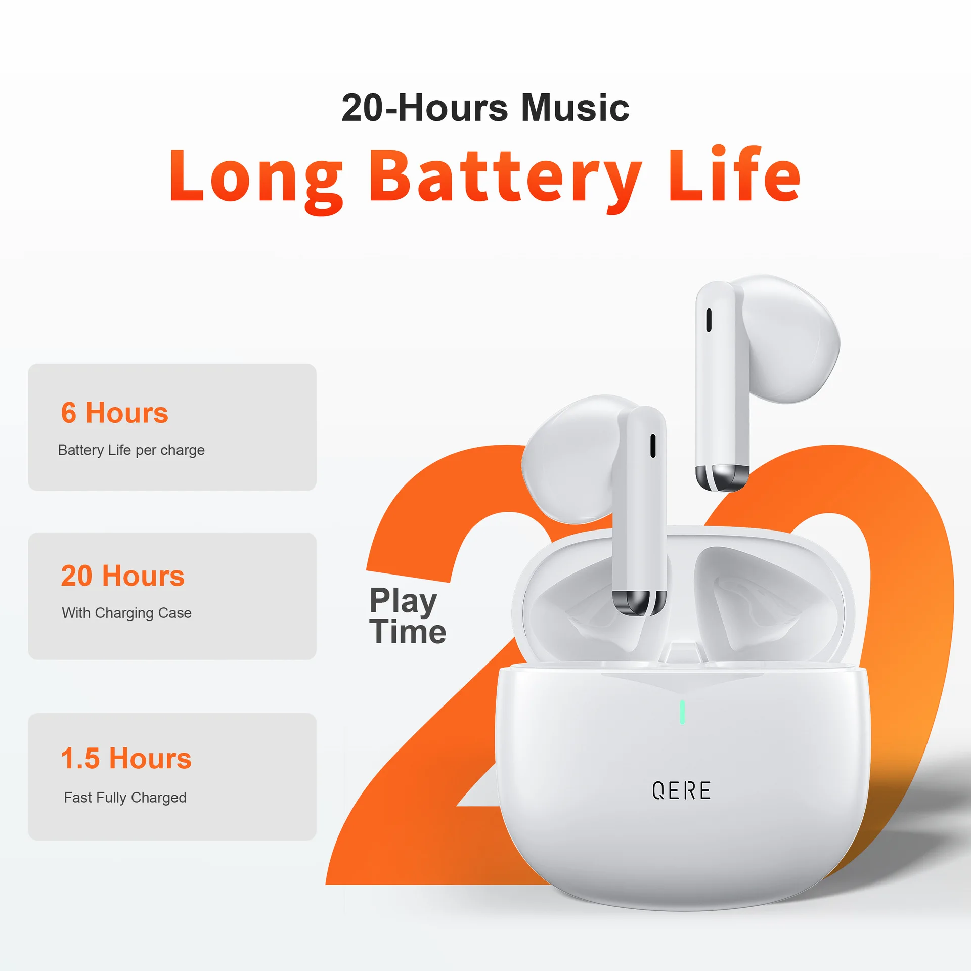 Беспроводные наушники-вкладыши QERE E28 TWS Bluetooth ENC