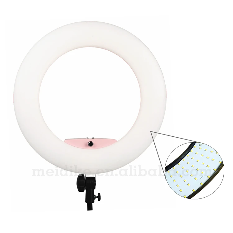 

Yidoblo Pink FE-480II LED Ring light Photography Video Studio 480 LED LCD Remote Control Macro Ring Light 3200K-5600K Soft Light