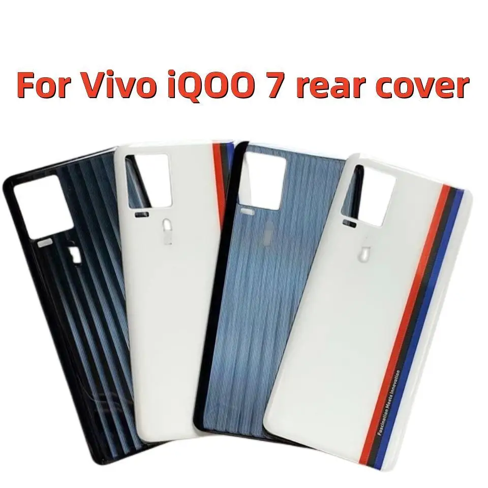 

Корпус для Vivo iQOO 7 6,52 "Стеклянная Крышка батарейного отсека Ремонт Замена задняя дверь телефона Задняя деталь + наклейка с логотипом