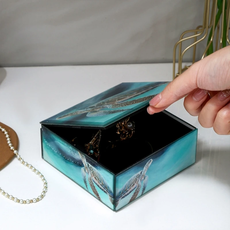 Прочные стеклянные отделения для хранения ювелирных изделий в виде черепах