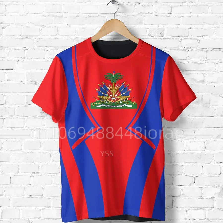 

Новинка 2023, футболка с 3D флагом Гаити, повседневная мужская одежда, модный топ, мужская и женская дышащая футболка, футболка оверсайз, короткая