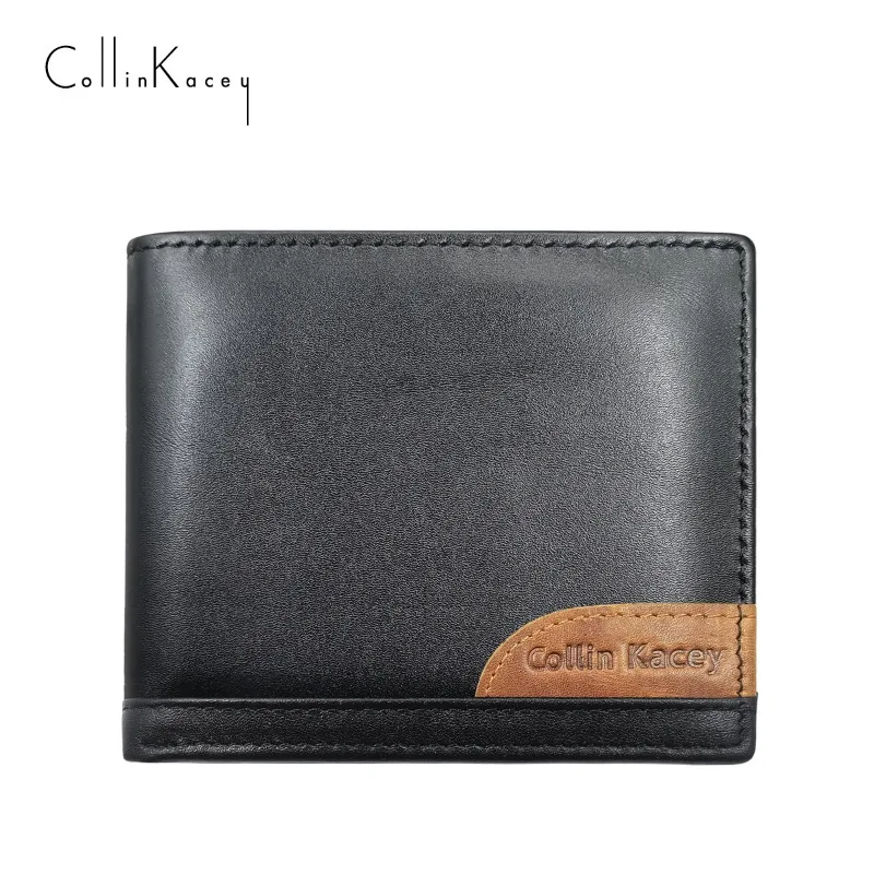 

Short Wallet Mens Slim Credit Card Holder Bifold Genuine Leather Multi Card Case Cowhide Ultra-Thin Folding Wallet