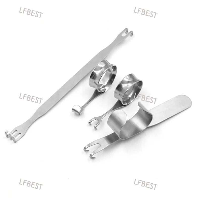 Nose Retractor Nose Guide Stainless Steel Double Head Self Help Retractor Eye Bag Long Handle Ring Retractor