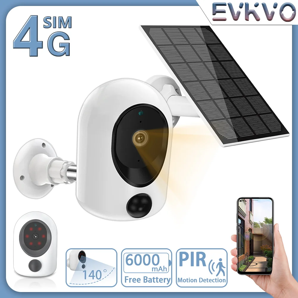 5MP 4G SIM Card Mini Surveillance Camera 6000mAh Rechargeable Battery IR Night Camera Security Video Waterproof Small IP Camera