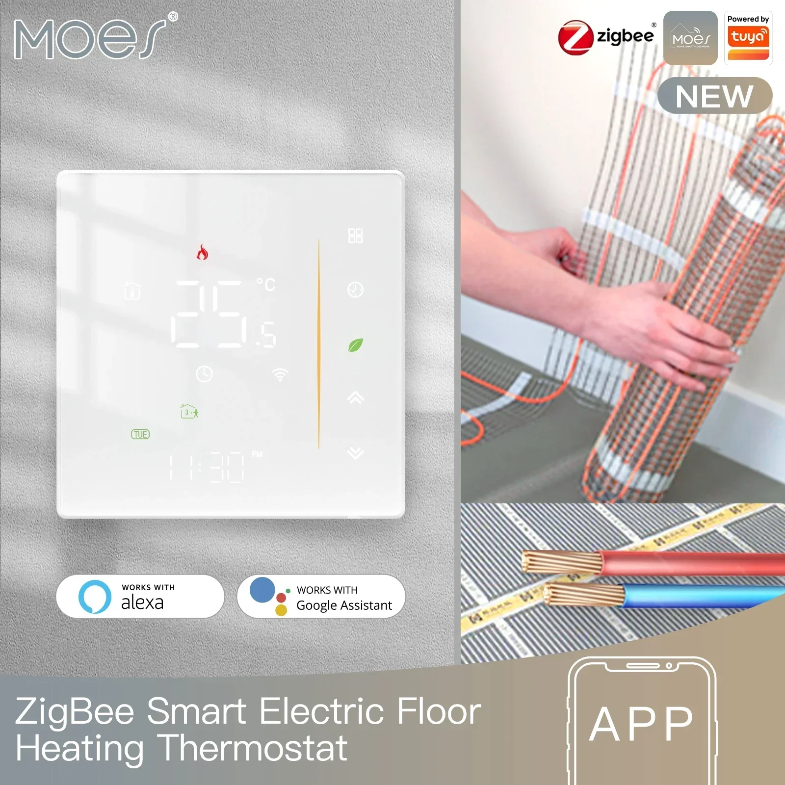 

MoesHouse Zigbee Термостат для отопления