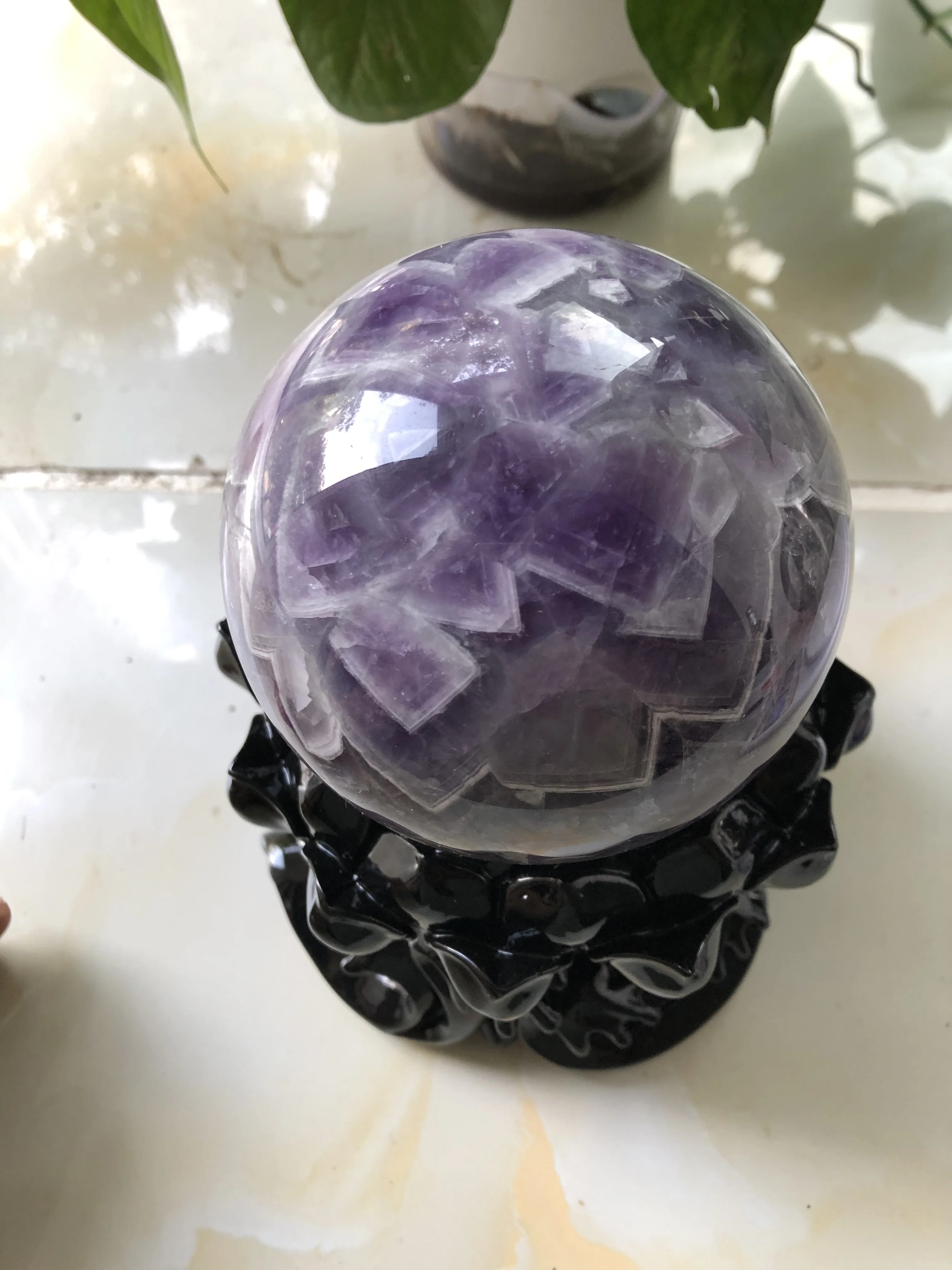 1Pcs Natural Dream Amethyst Ball Decoration Birthday Gift Fortune Town House Opening Living Room Study Feng Shui Decoration