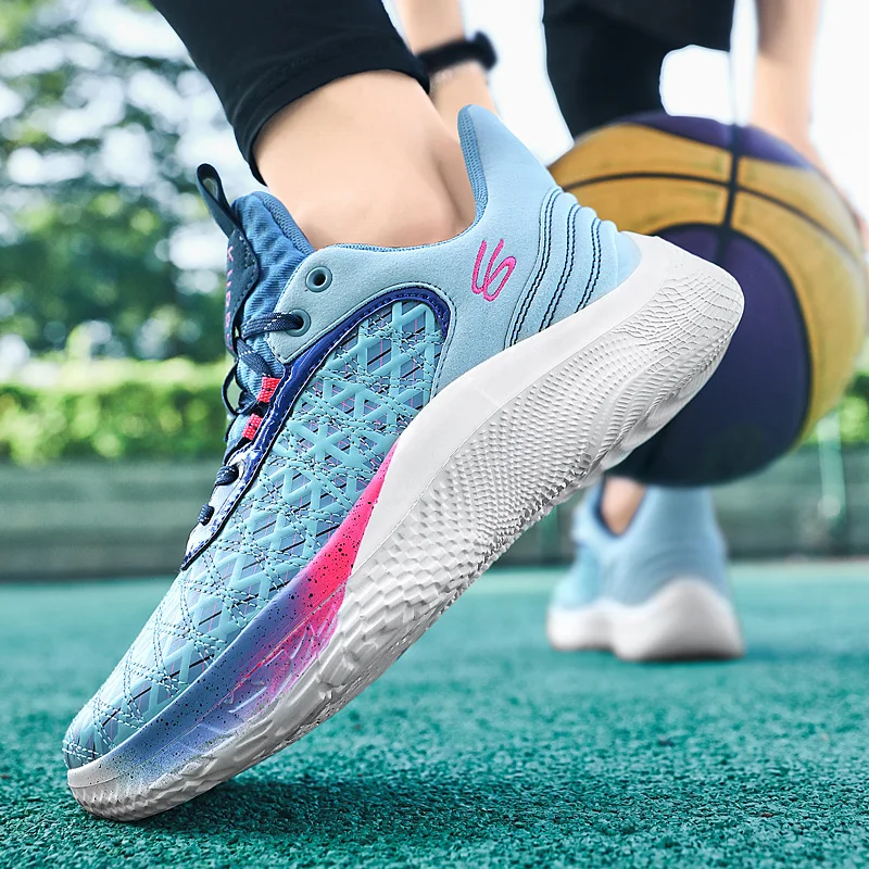 Outdoor Fashion Blue Platform Men's Basketball Sneakers Unisex Lightweight Breathable Sports Shoes for Men Women Zapatillas 2023