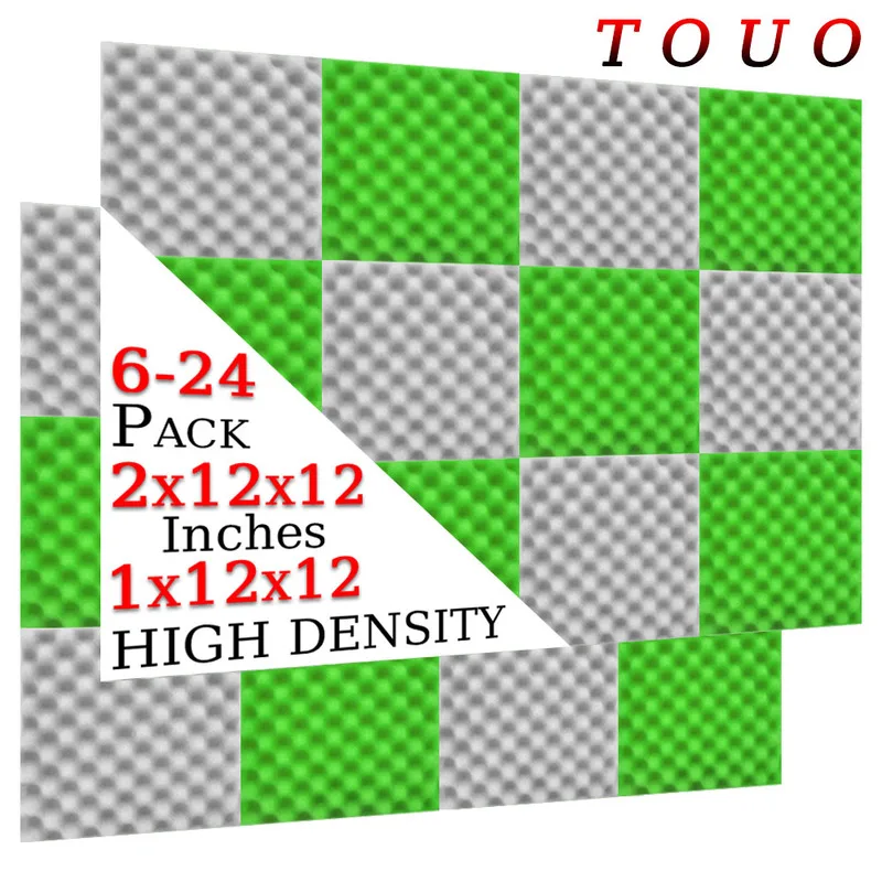 Акустические пенопластовые панели TOUO Egg Crate 6/12/24 шт. студийные звукостойкие