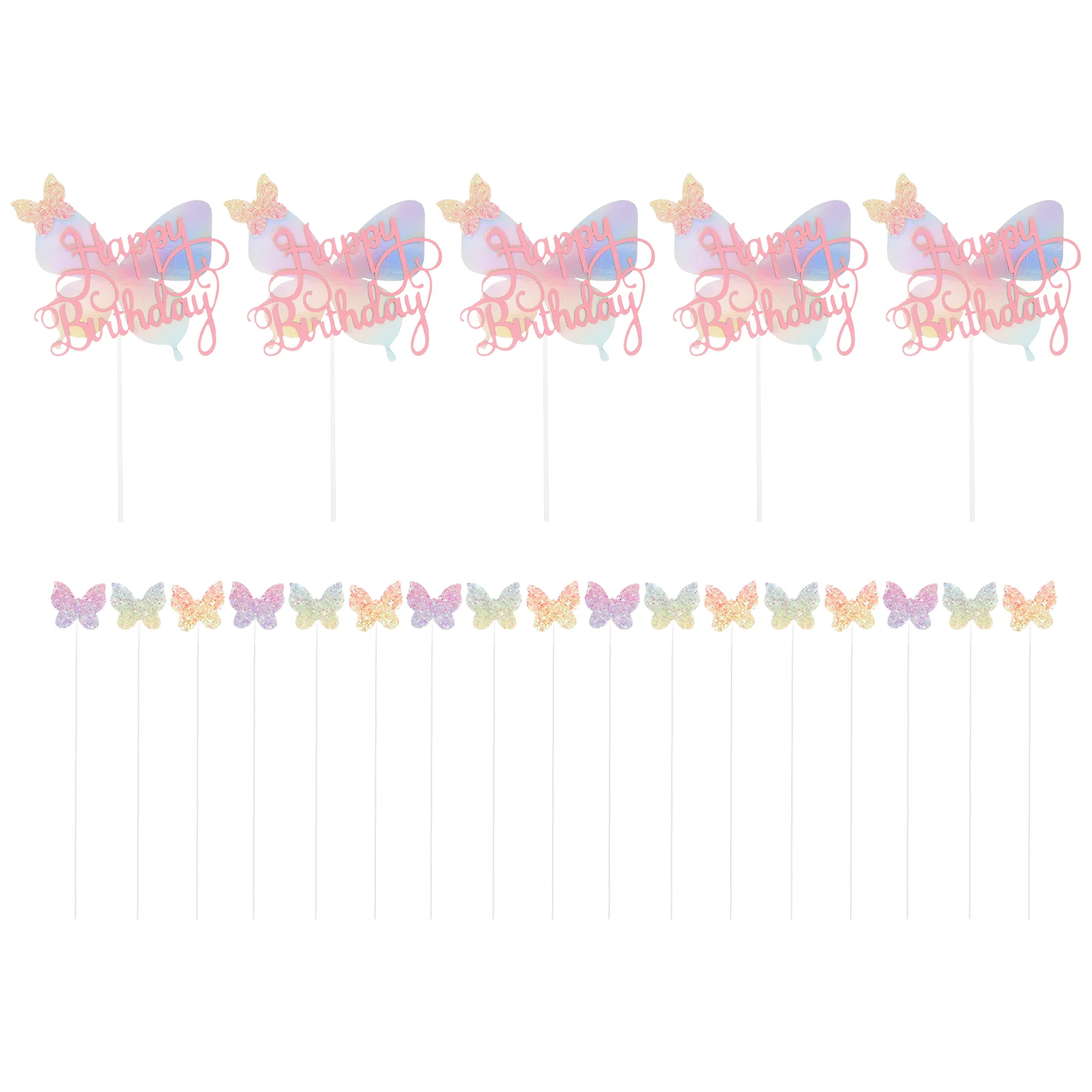 

30Pcs Butterflies Cake Topper Cupcake Toppers Birthday Party Decor for Kids Girls