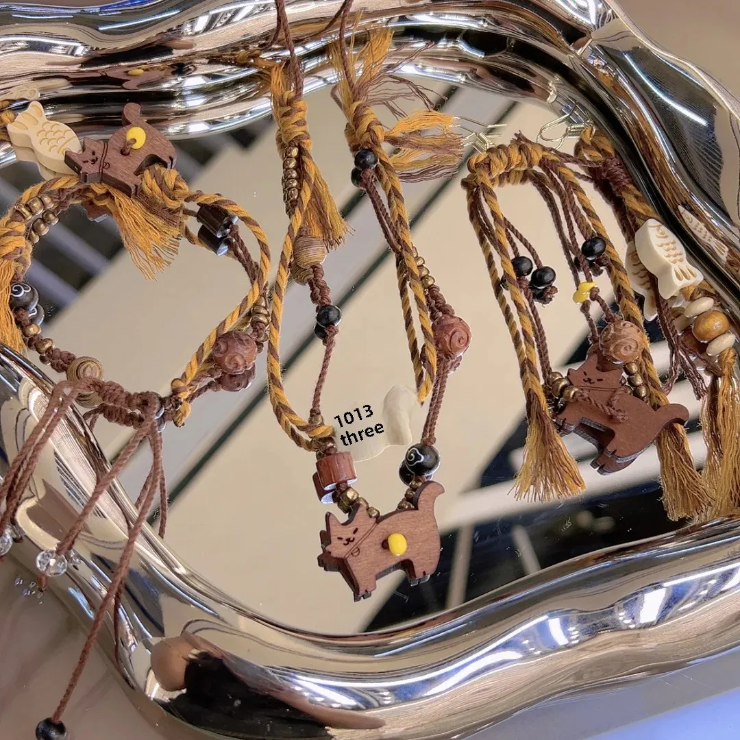 EISA оригинальный дизайн деревянный плетеный браслет из веревки новый китайский