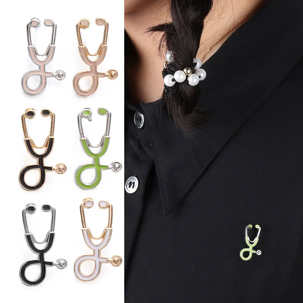 

Fashion Men Women Cartoon Medical Jewelry Coat Lapel Badge Stethoscope Brooches Doctor Nurse Gift Enamel Pin