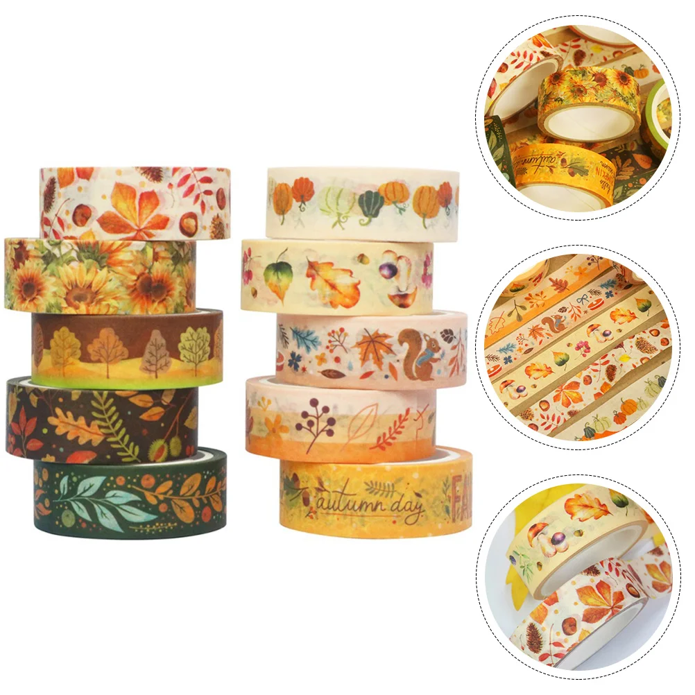 

Tape Washi Decorative Gift Tapes Scrapbook Wrapping Autumnmasking Pumpkin Thanksgiving Paper Stickers Craft Scrapbooking Leaves