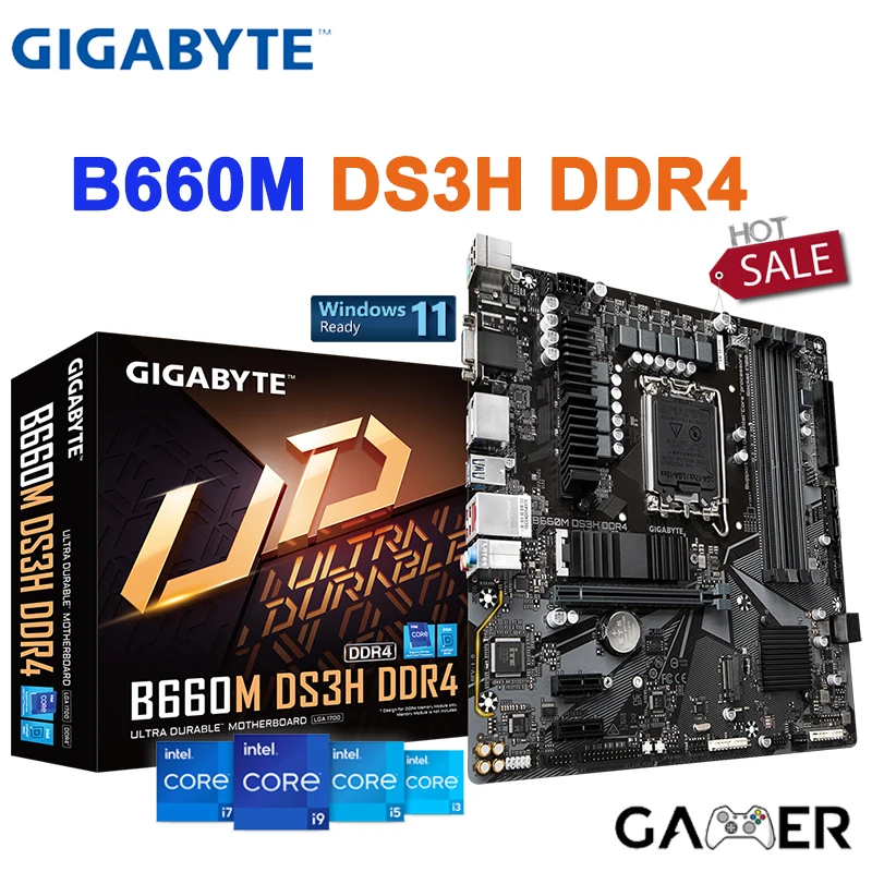 

Gigabyte B660M DS3H DDR4 Wifi Motherboard Intel B660 LGA 1700 12th Gen DDR4 64GB PCI-E4.0 M.2 Mainboard NEW Support BIOS Update