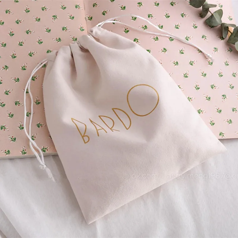 50 personalized silk screen print logo drawstring bags custom jewelry packaging bags pouches chic wedding favor bags velvet