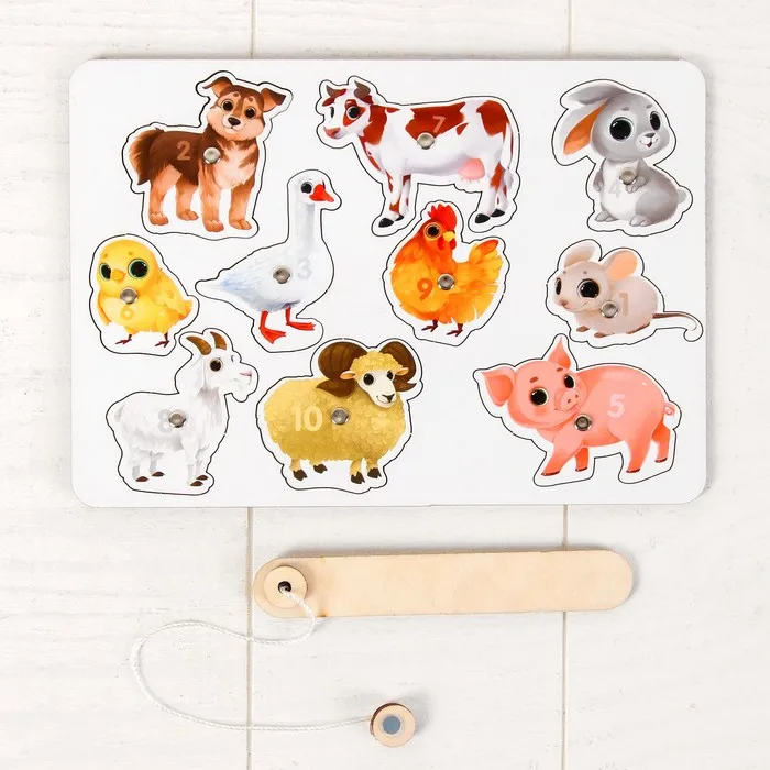 Настольная игра. Магнитная рыбалка Животные фермы Лесная мастерская |