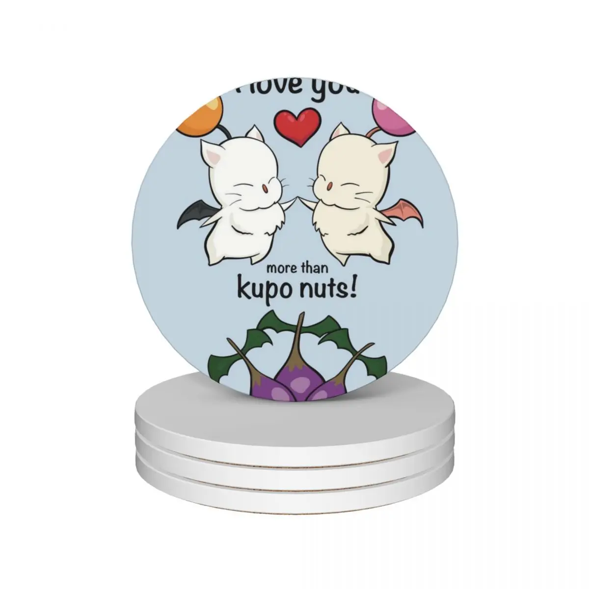 Я люблю вас больше чем керамические подставки с орехами kupo (набор из 4) милый набор