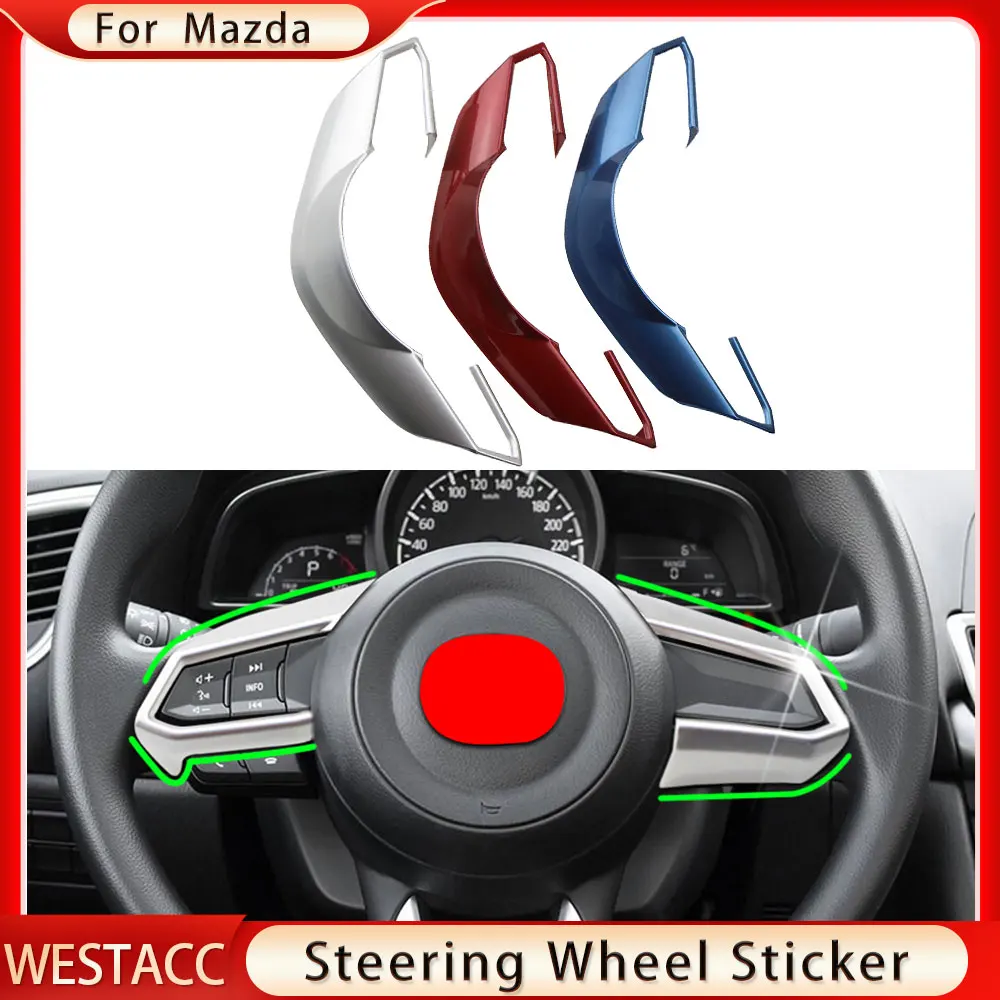 

Автомобильная отделка рулевого колеса, круг, блестки, Обложка, наклейка для Mazda 3 6 CX-3 CX3 CX-5 CX5 CX8 CX9 Axela Atenza 2017 2018, аксессуары