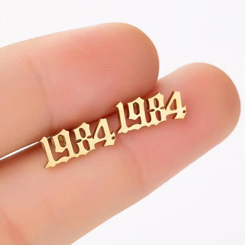 10-парные новые цифровые серьги из нержавеющей стали модные украшения для женщин