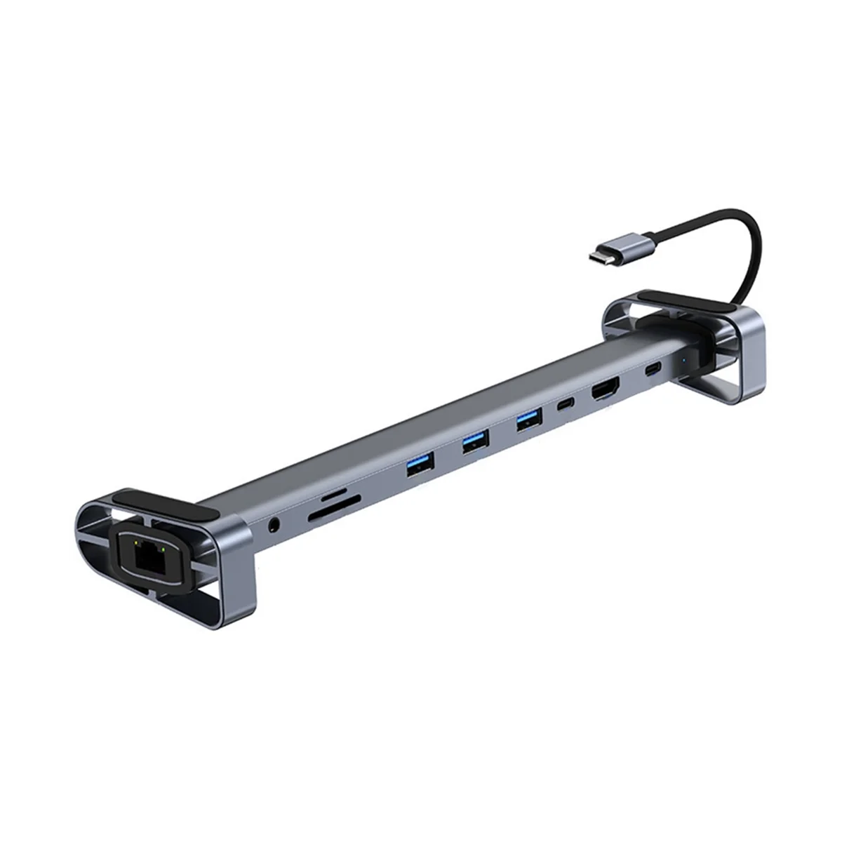 

USB-концентратор 10 в 1, совместимый с HDMI, 3,5 мм, USB 3,0