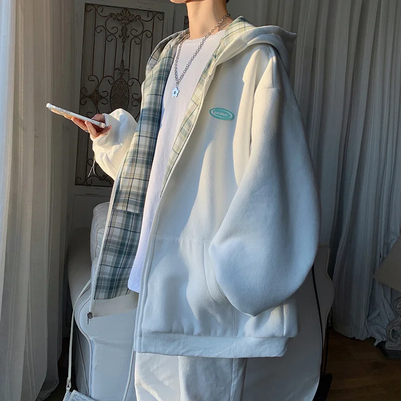 

Double-Sided Sweater Men 'S Spring And Autumn Hooded High Street Fashionable Hong Kong Style Clothes Fashion Brand Loose Sport