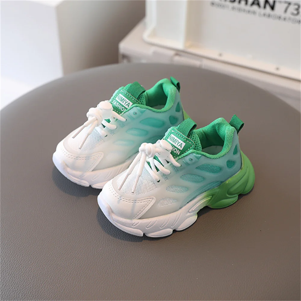 

Size 21-30 Children Sports Shoes for Boys Girls Baby Gradient Color Breathable Running Sneakers Kids Footwear From 1 To 6 Years