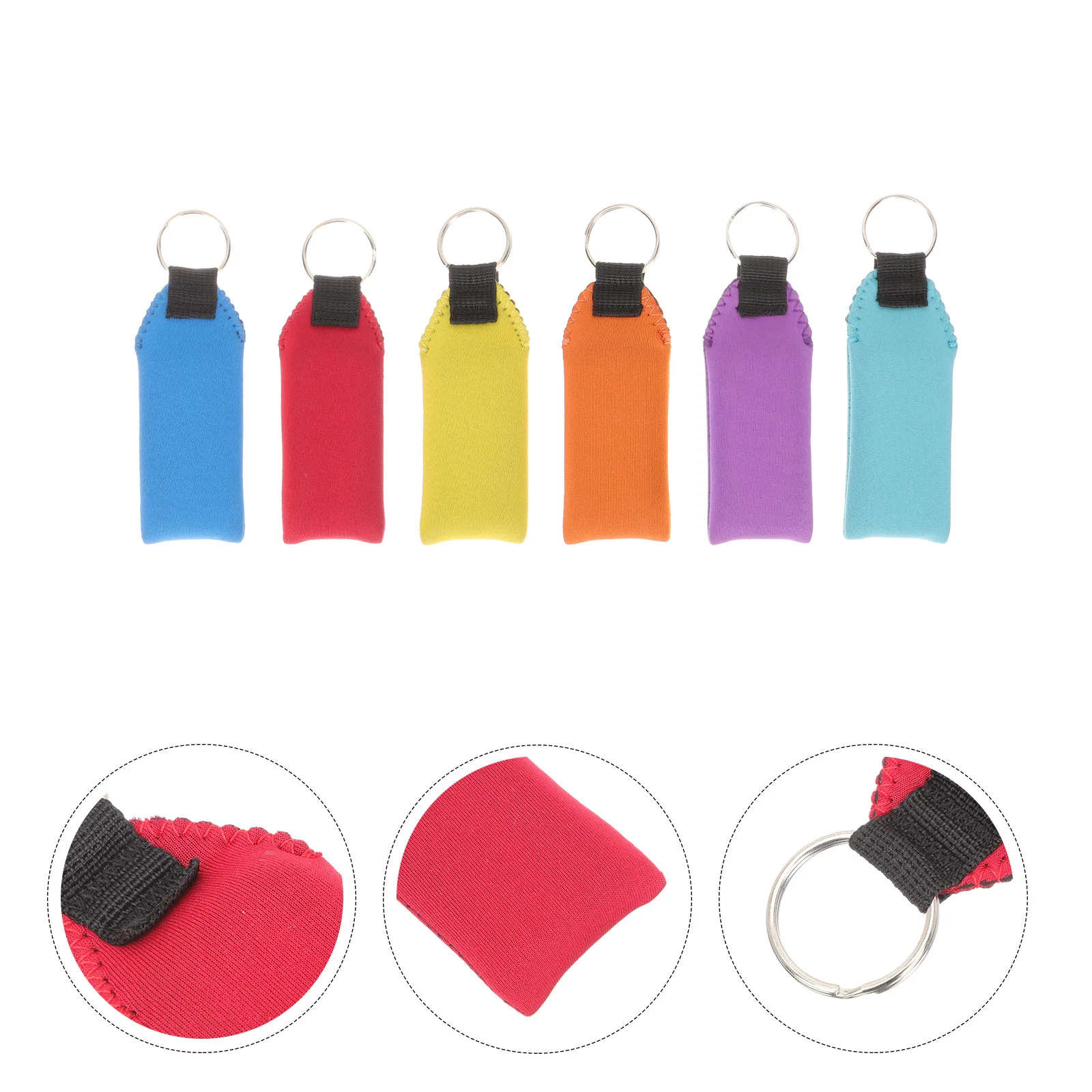 

6 Pcs Floating Keychain Fishing Accessories Surfboard Neoprene Keychains