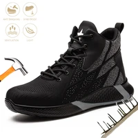 fashion men safety shoes steel toe caps work boots indestructible anti puncture anti smash comfor protection insulation sneakers