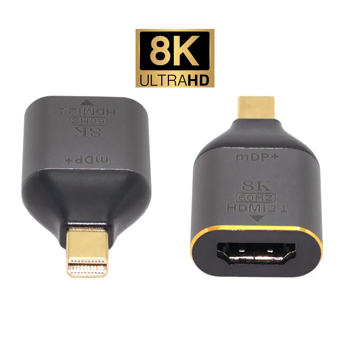 Купи CYDZ 8K 60hz UHD 4K Mini-DP to HDMI-совместимый адаптер для фотографирования Mini DisplayPort 1, 4 источник к HDMI-совместим 2, 0 за 1,612 рублей в магазине AliExpress