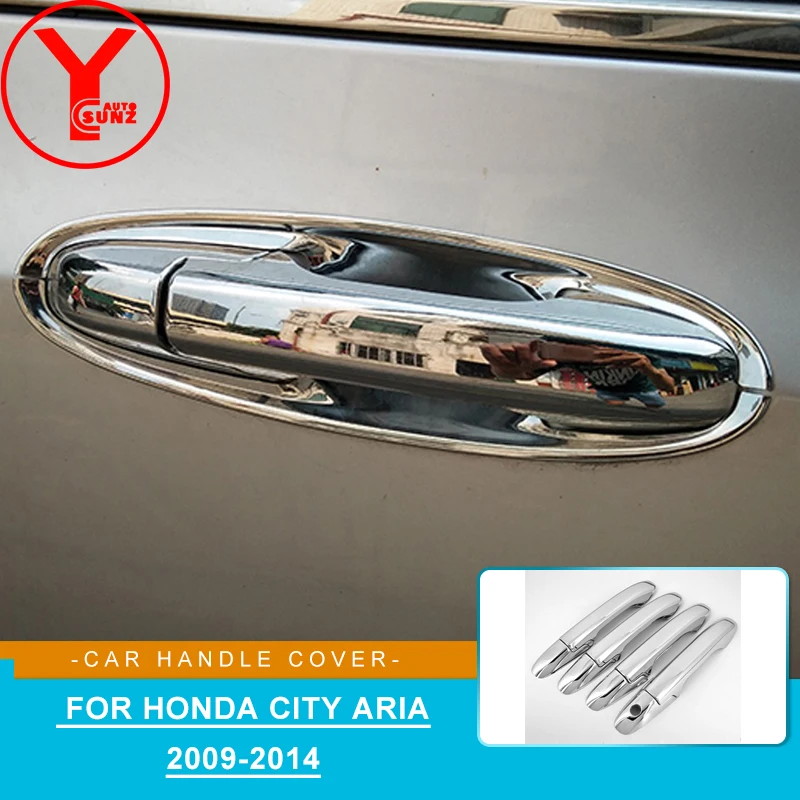 

Door Handle Cover Side Hand Catch Trim For Honda City Aria Seden 2009 2010 2011 2012 2013 2014 YCSUNZ Car Styling Accessories