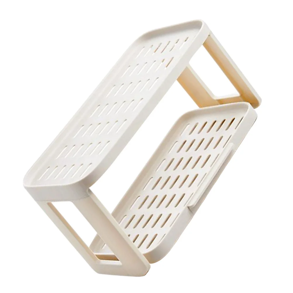 

Home Seasoning Storage Rack Kitchen Condiment Bottle Container (Beige White)