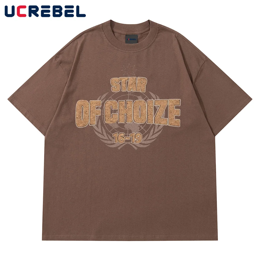 

Мужская хлопковая футболка с коротким рукавом, с круглым вырезом и принтом букв