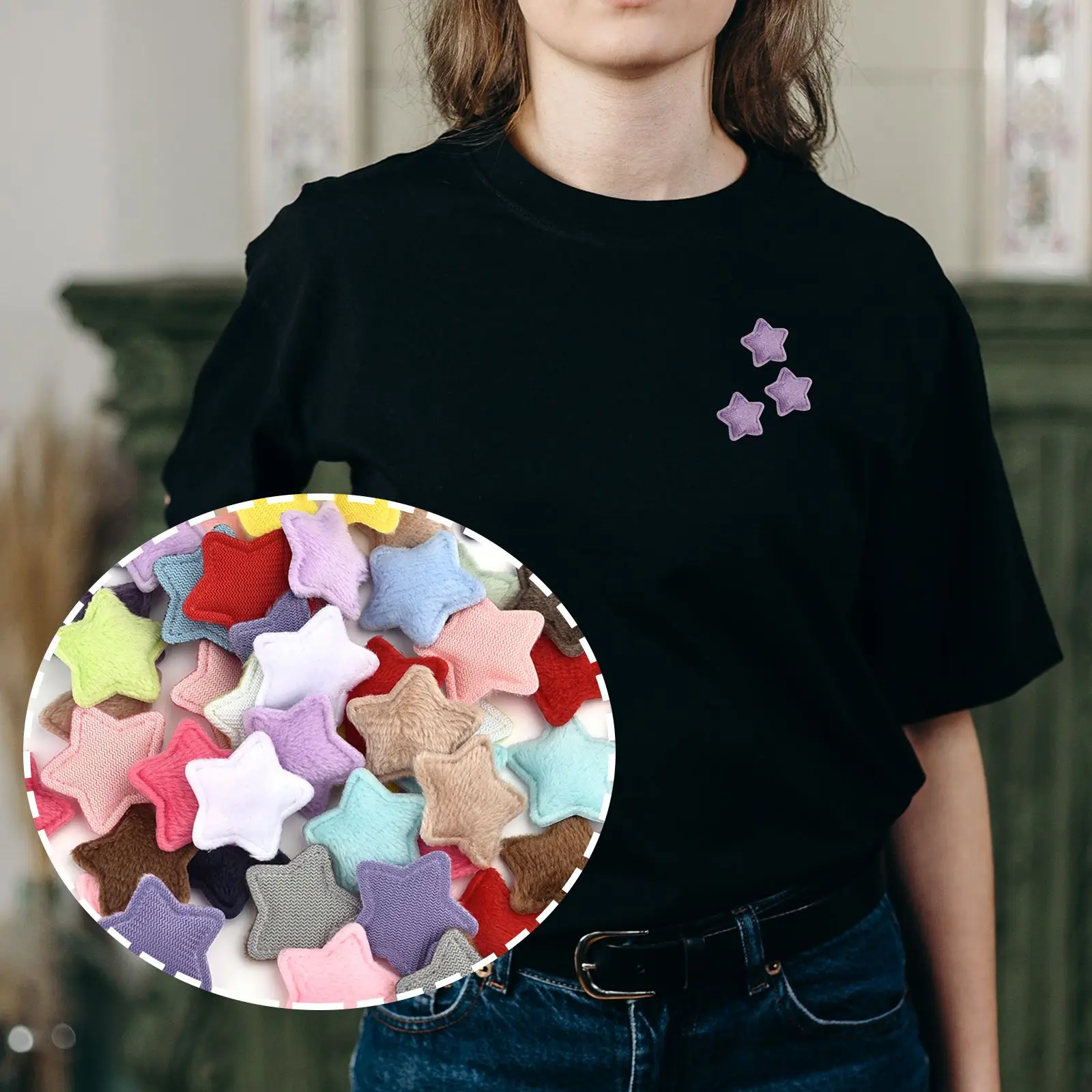 Стразы в виде звездной тематики 50 шт. 25 мм украшения Mehore для рукоделия и одежды